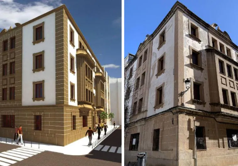 El chalé de los Málaga y el edificio de Sánchez Ramos