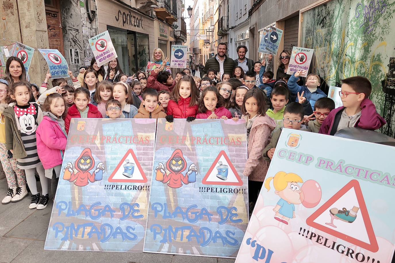 Campaña infantil del colegio Prácticas contra los chicles y las pintadas