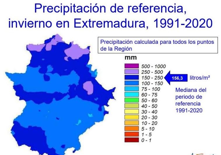 Así ha sido el invierno en Extremadura: húmedo en precipitaciones y muy cálido en temperatura