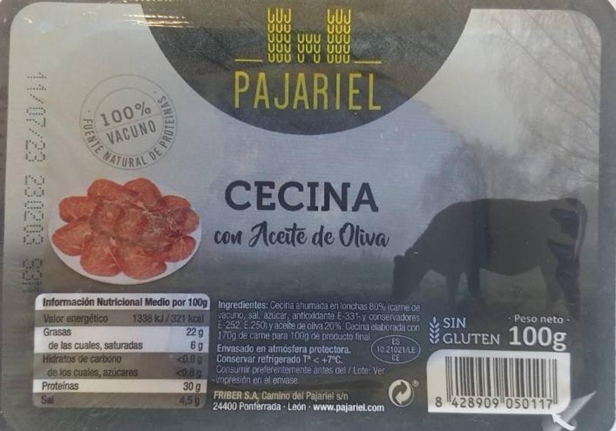 Alerta sanitaria por presencia de listeria en cecina en lonchas de Pajariel y Lidl