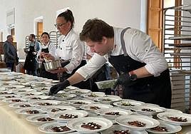 Tapa de solomillo ibérico de la raza Torviscal preparada por La Rebotika de Zafra para Badajoz Gastronómica.