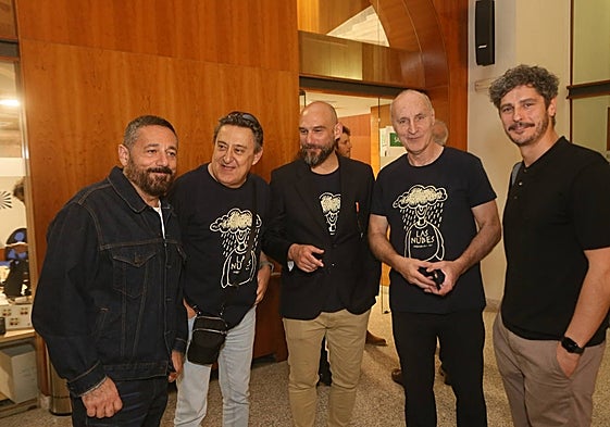 Peón Nieto, Mariano Peña. Antonio Pagudo o Paco Mir, esta mañana en Mérida.