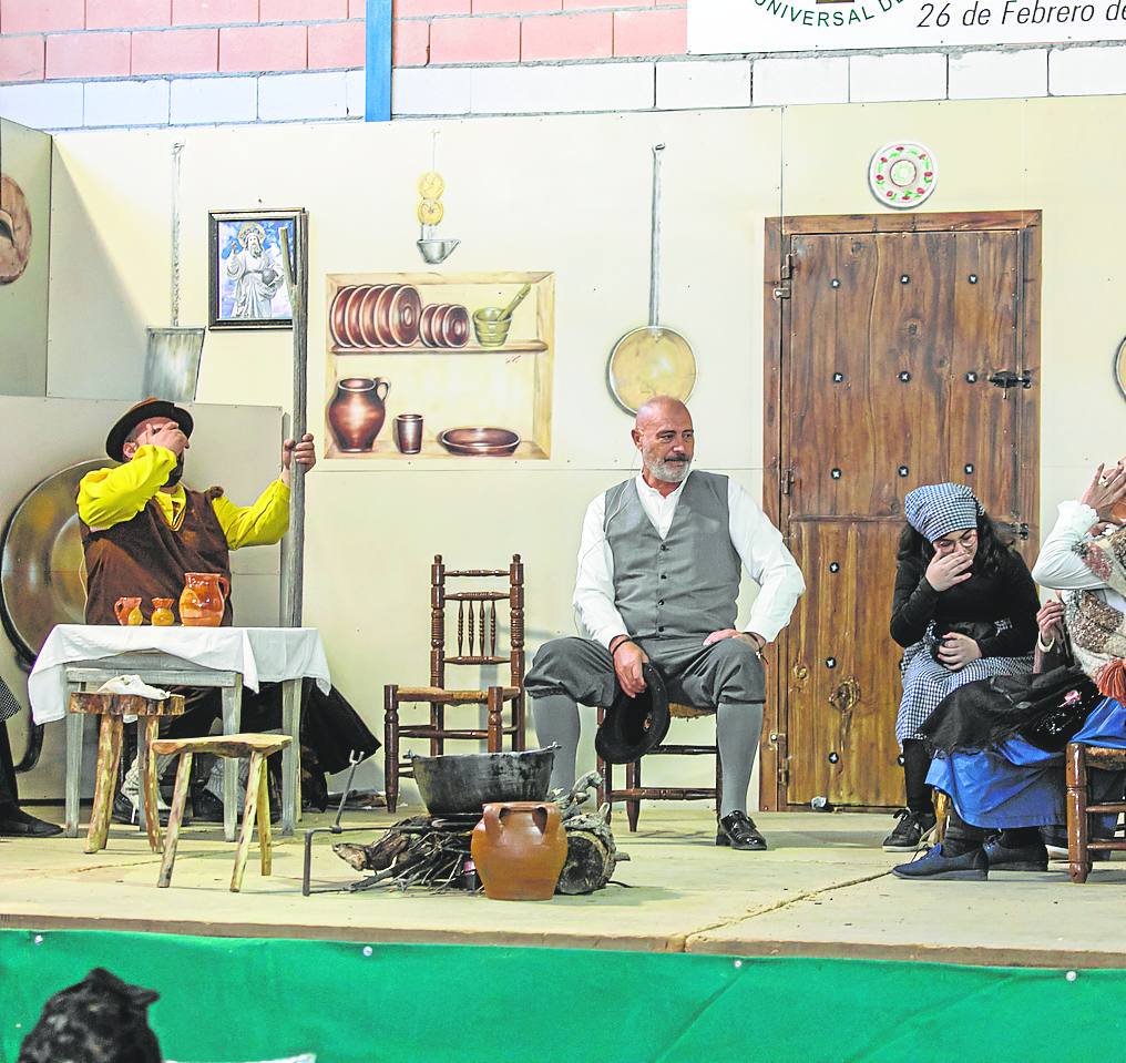 Una escena de la recreación teatral.