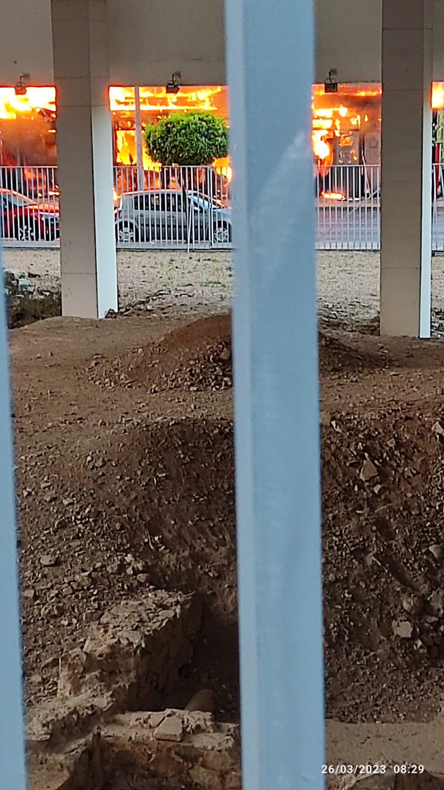 Arde una churrería en Mérida