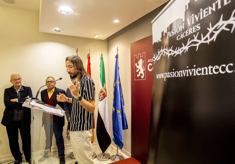 Un momento de la intervención de Víctor Teomiro, que interpreta a Jesucristo.