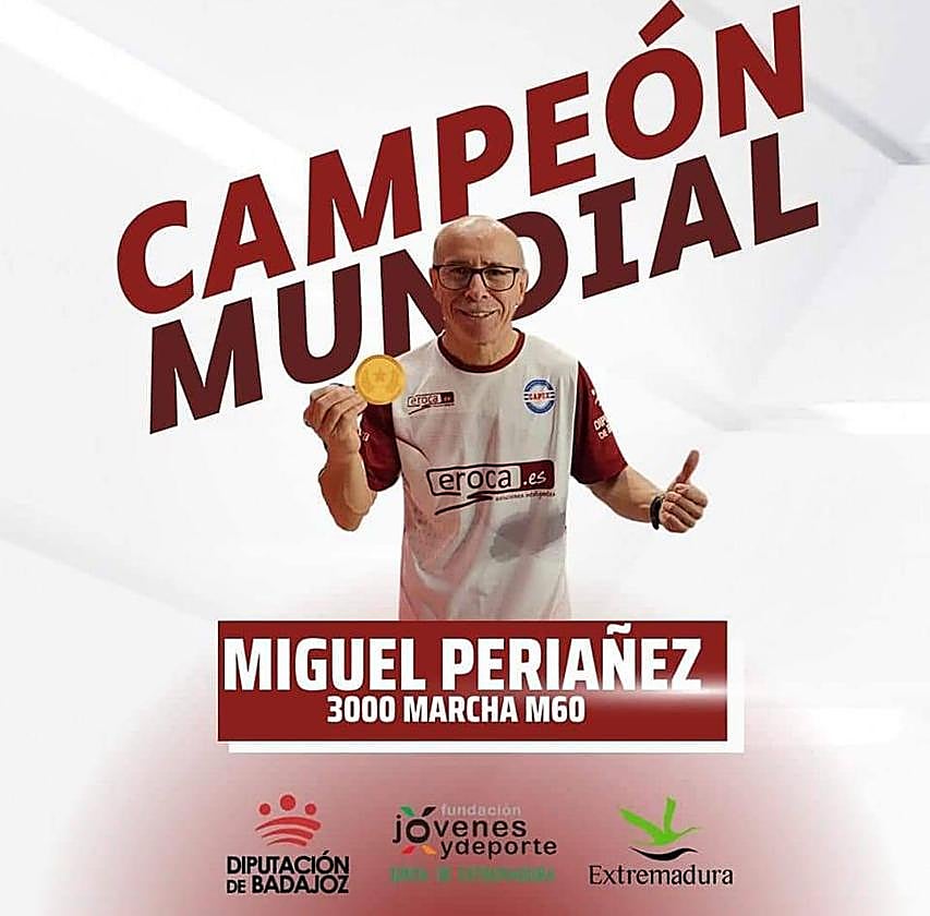 El calamonteño Miguel Periáñez se hizo con el oro en Toruń en los 3.000 marcha