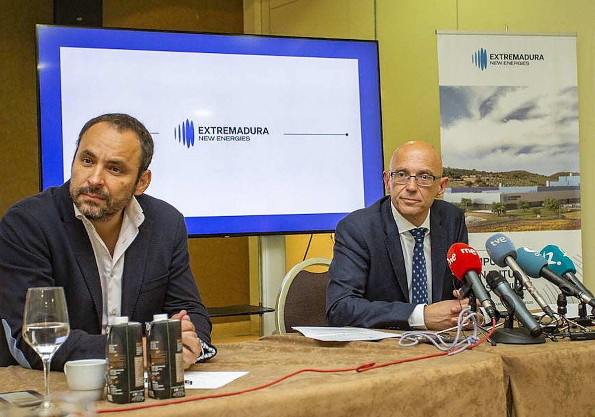 Los directivos de ENE David Valls y Ramón Jiménez en una comparecencia en septiembre de 2022.