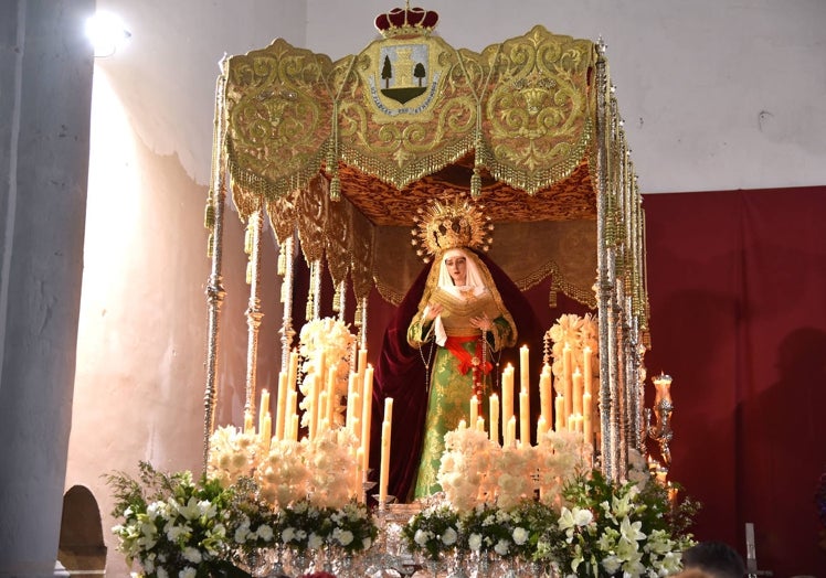 María Santísima del Rosario, paso de palio y titular también de La Pasión.