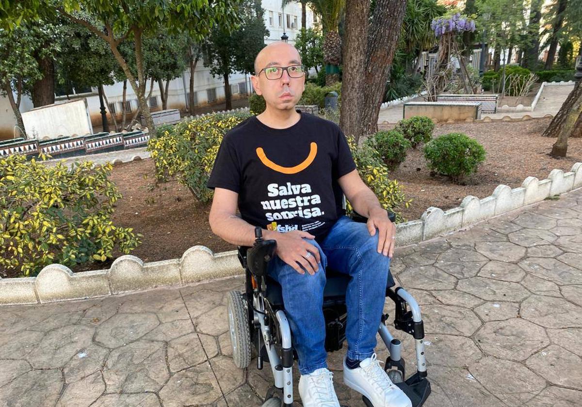 Daniel García en Almendralejo, localidad en la que vive.