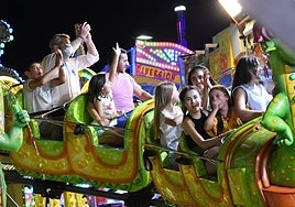 Niños se divierten en la feria en 2018.
