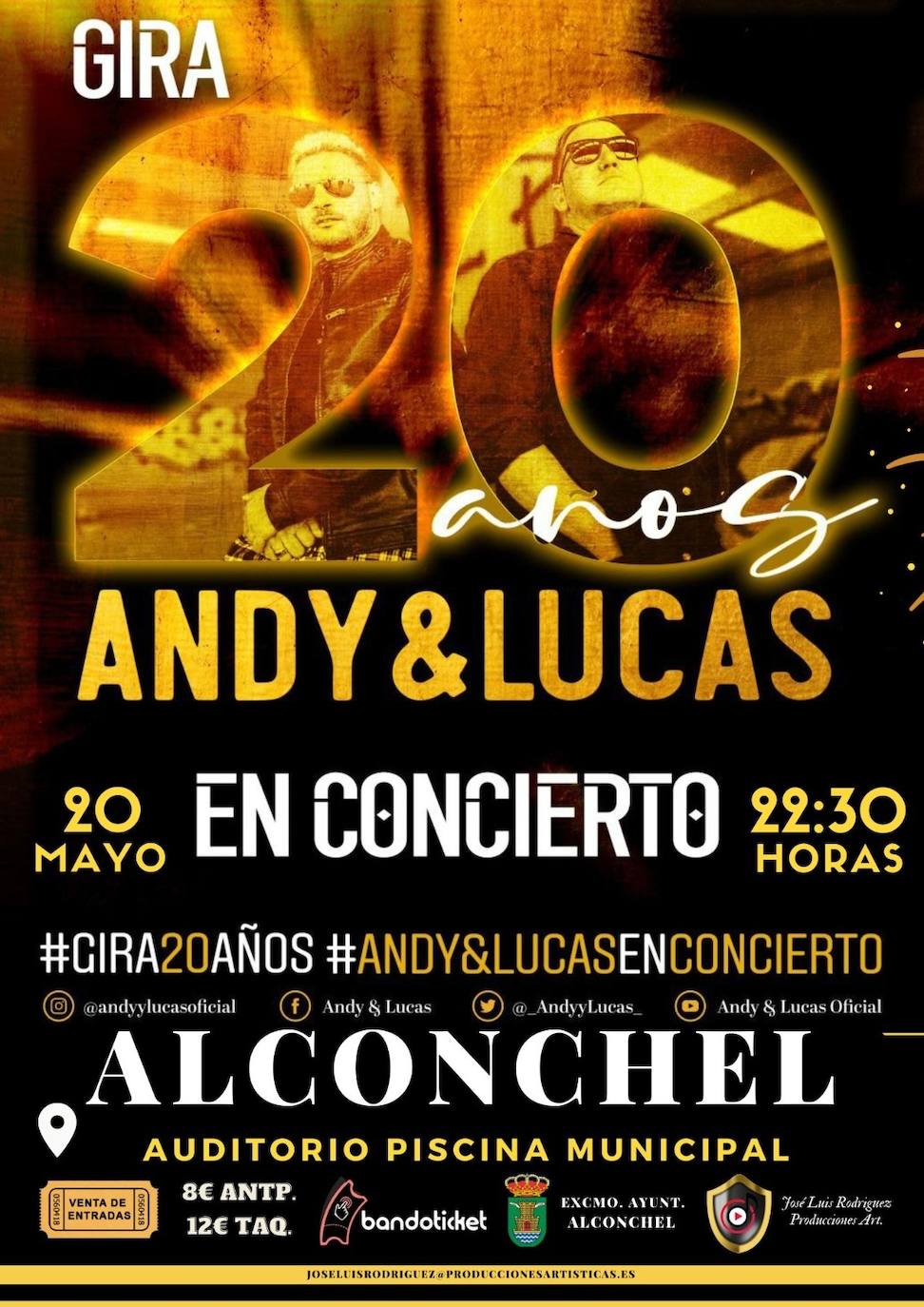 Cartel del concierto en Alconchel.