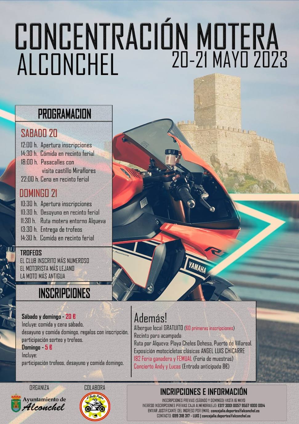 Cartel de la concentración motera.