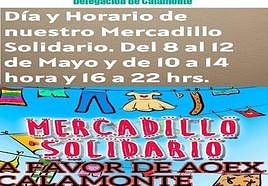 La Casa de Cultura acoge un mercadillo solidario a favor de AOEX