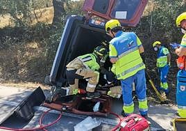 Los bomberos han tenido que excarcelar a las heridas.
