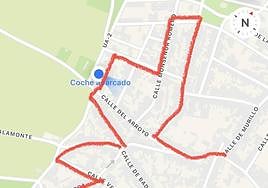 Recorrido de la procesión.