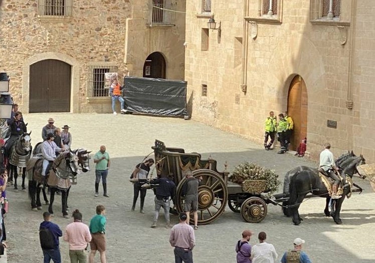 Imagen del ensayo en la Plaza de Santa María.