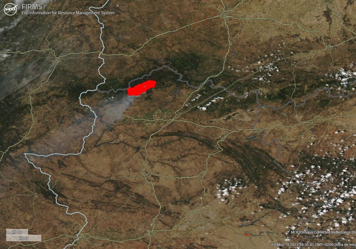 Así Se Ve El Incendio En Hurdes Y Sierra De Gata Desde El Espacio | Hoy