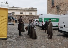 Figurantes de 'La casa del dragón' este domingo en Caldereros.