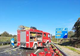Así han quedado los vehículos en el accidente mortal en la EX-A1
