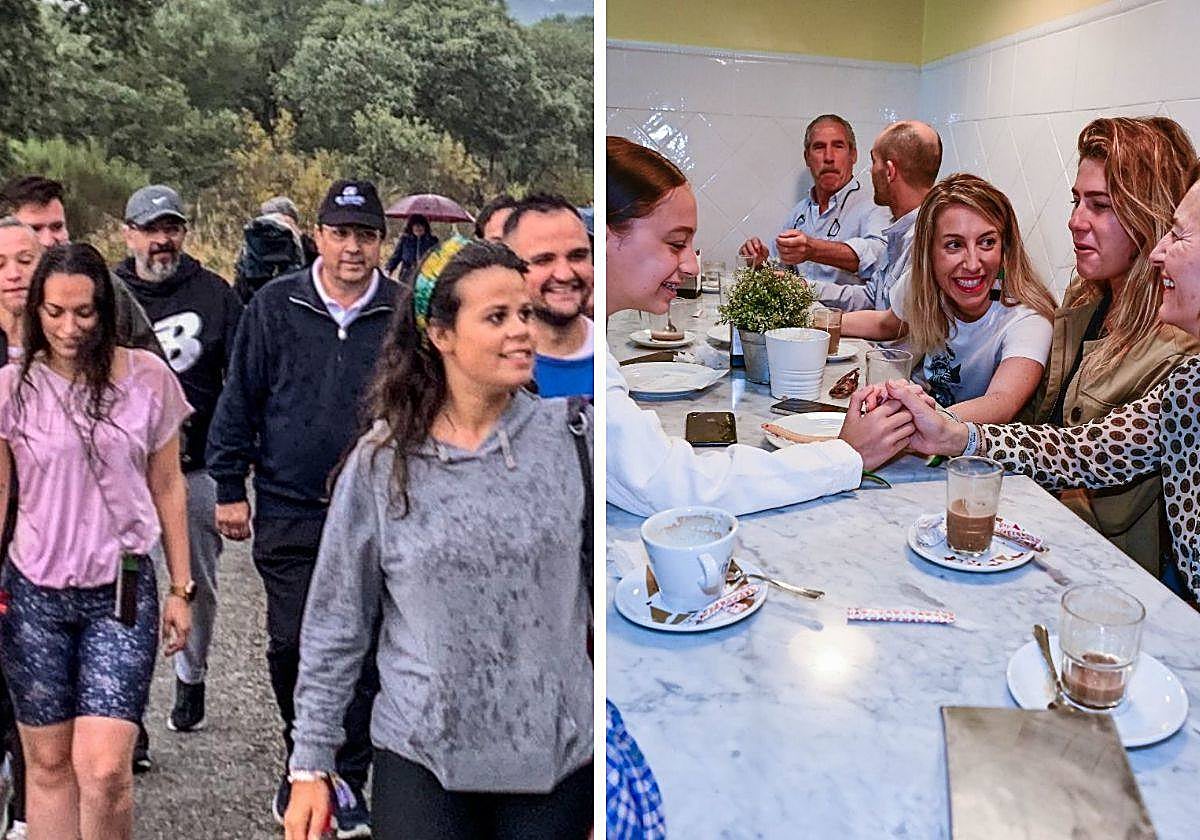 Vara en su ruta senderista y Guardiola desayunando churros.
