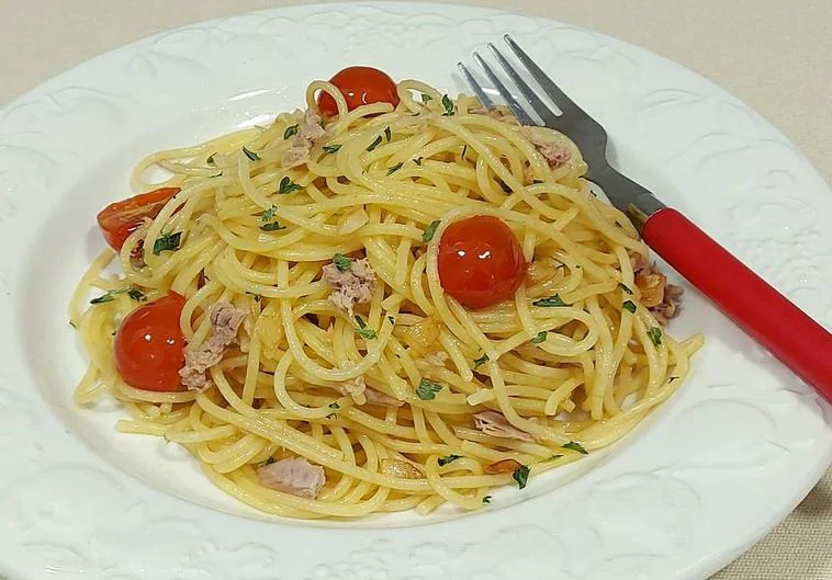Receta de espaguetis ligeros al ajillo