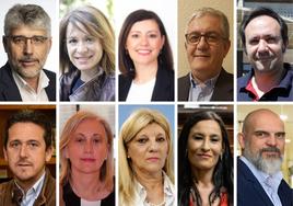 Valentín García, Belén Fernández, Maribel García, Mariano Sánchez, César Ramos, Víctor Píriz, Teresa Angulo, Dolores Marcos, Magdalena Nevado y Víctor Sánchez del Real.