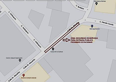 Imagen secundaria 1 - Cambios en el tráfico durante la celebración de la gala del Certamen Calamonte Joven