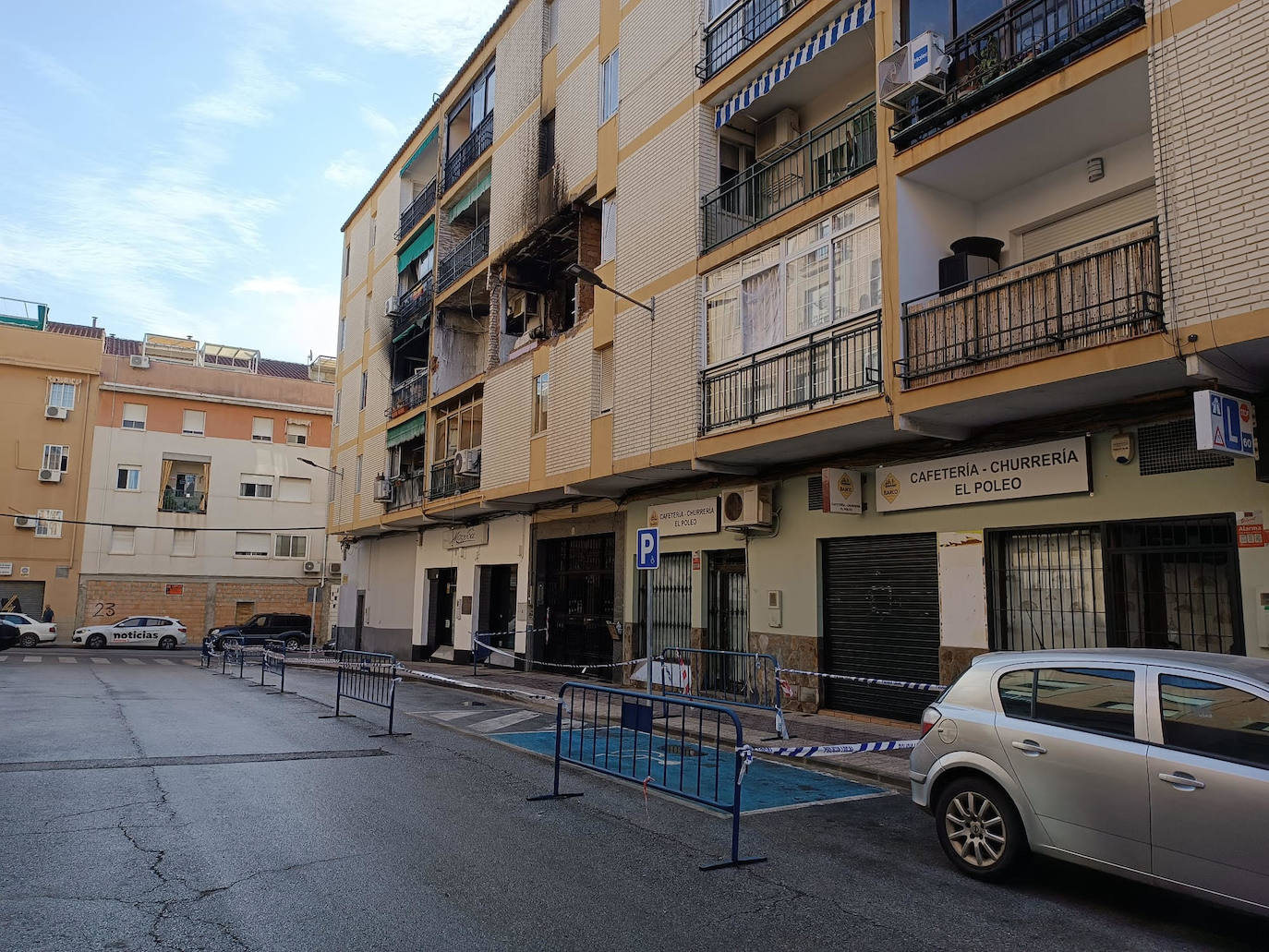 Así está la calle Hernando de Soto esta mañana.