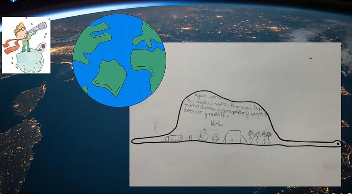 Los pequeños imaginaron qué veían en la imagen en una de las actividades del Club de Vasthi.