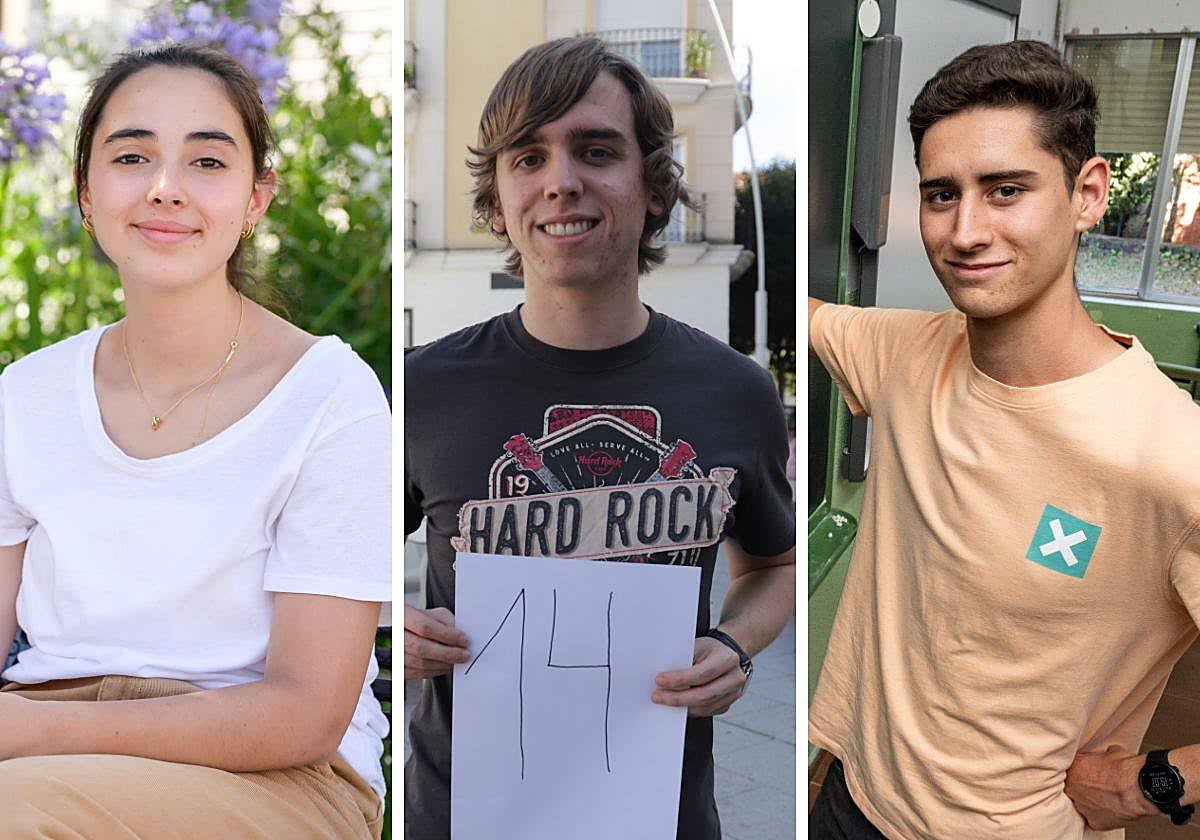 Carmela Maldonado, del instituto Rodríguez Moñino de Badajoz; Daniel Pozo, del IES Donoso Cortés de Don Benito, y David Matas, del IES Gabriel y Galán de Plasencia.