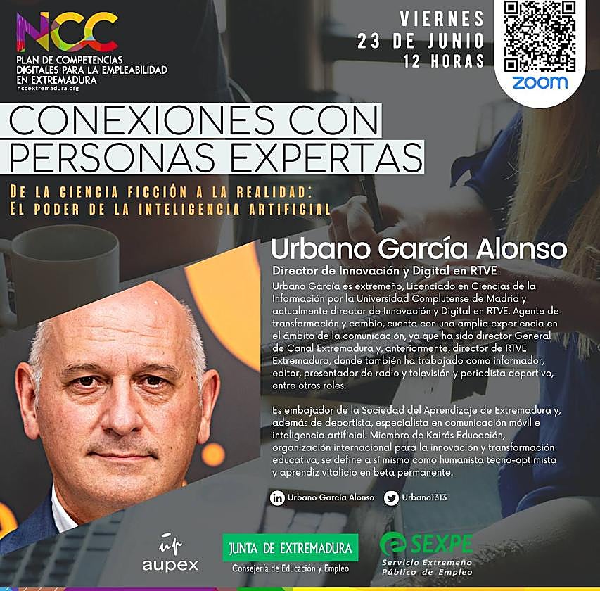 El NCC de Calamonte conectará en directo con el webinar 'De la ciencia ficción a la realidad: El poder de la inteligencia artificial'