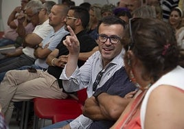Miguel Ángel Gallardo, este viernes en el Comité Regional del PSOE.
