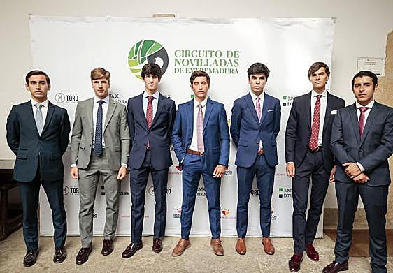 Novilleros participantes en el Circuito Extremeño de Novilladas.