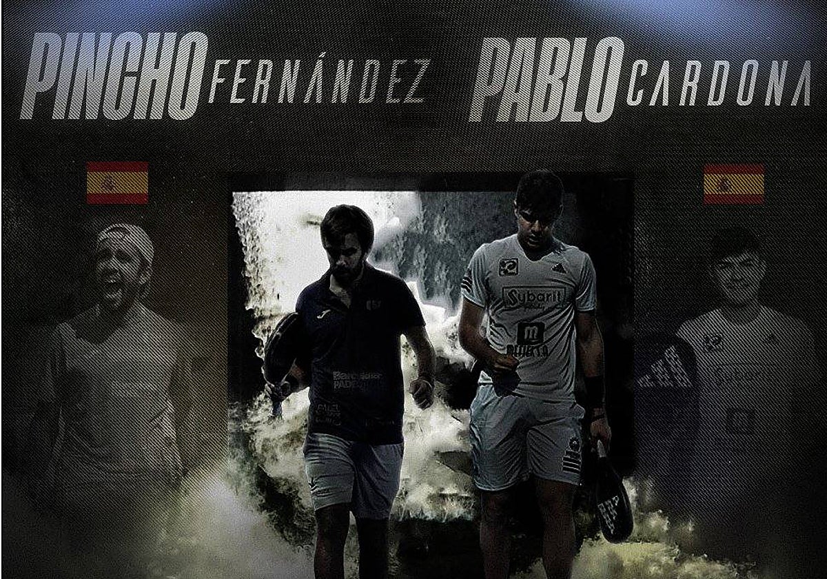 Pincho y Cardona formarán pareja en el World Padel Tour.