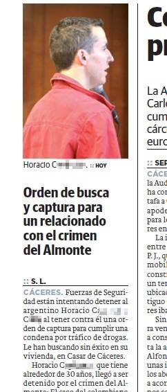 Horacio escapó de España a finales del año 2011 para no ingresar en la cárcel a cumplir los 5 años de prisión. Murió en Argentina en diciembre de 2017.