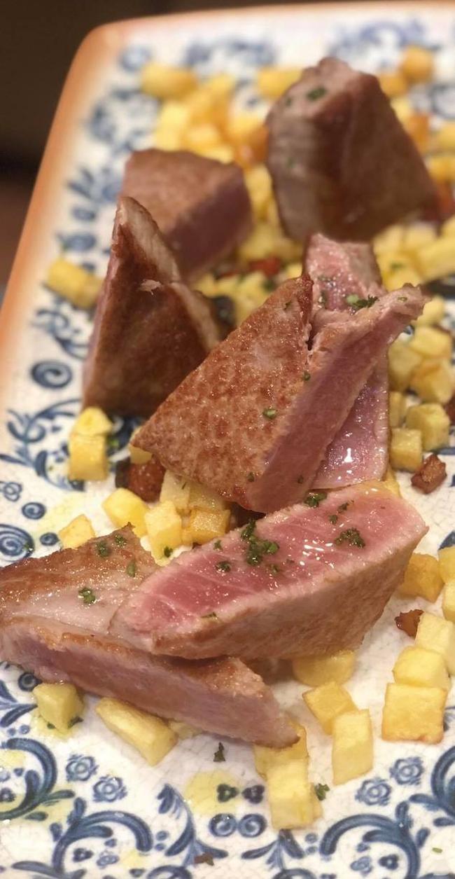 Tataki de atún de La Abadia.