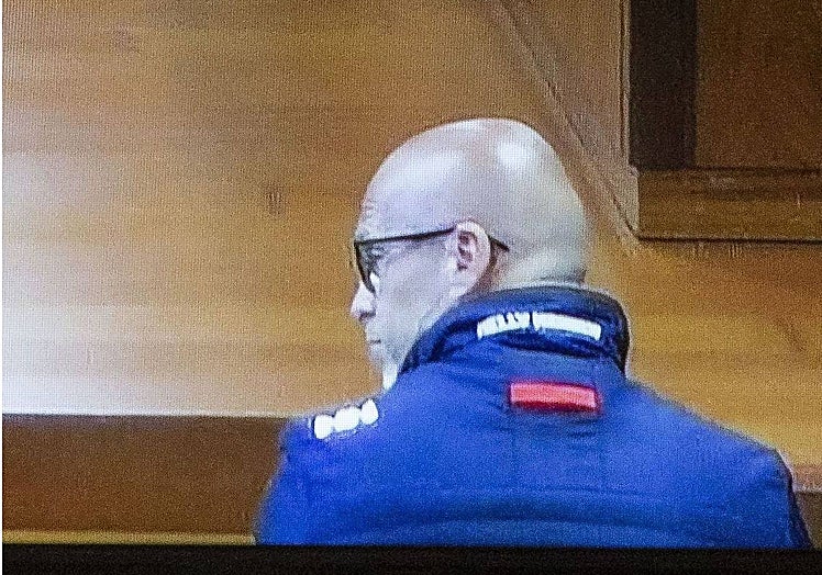 Constantín Gabriel durante el juicio en Cáceres.