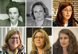 María de los Ángeles Bujanda, Teresa Rejas, María Dolores Pallero, María Victoria Domínguez, Crsitina Teniente e Irene de Miguel.