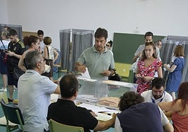 Jornada de votación en Badajoz.