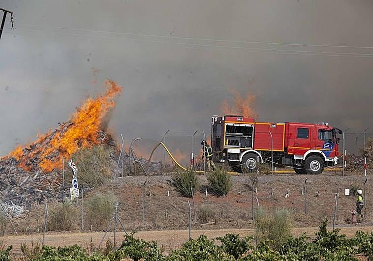 Imagen del incendio en Mérida