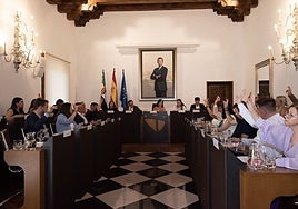 Pleno de la Diputación de Cáceres de este jueves.