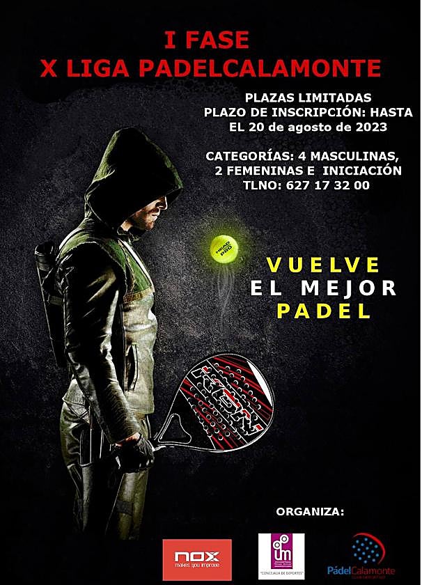 Inscripciones para la I Fase de la X Liga Padelcalamonte