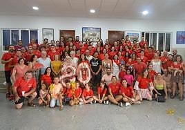 Los Jateros celebrando el cumpleaños de Antonia Durán