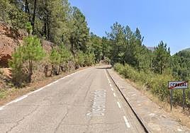 Carretera que une Nuñomoral y Cerezal.