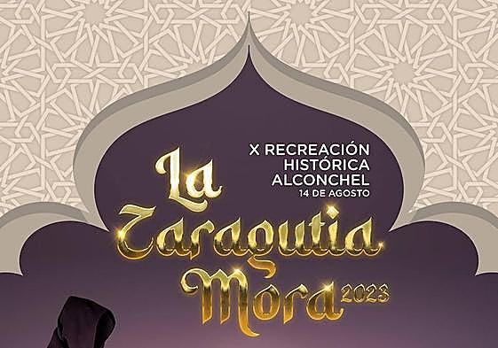 Cartel de la X edición de la fiesta de La Zaragutía Mora de Alconchel.