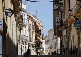 Vista general de la calle Parras, en pleno centro de Cáceres.