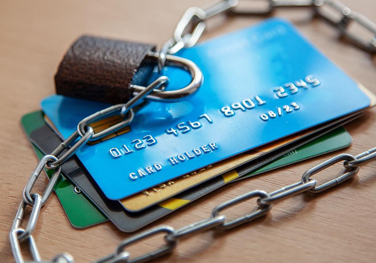 Imagen de archivo de unas tarjetas de crédito