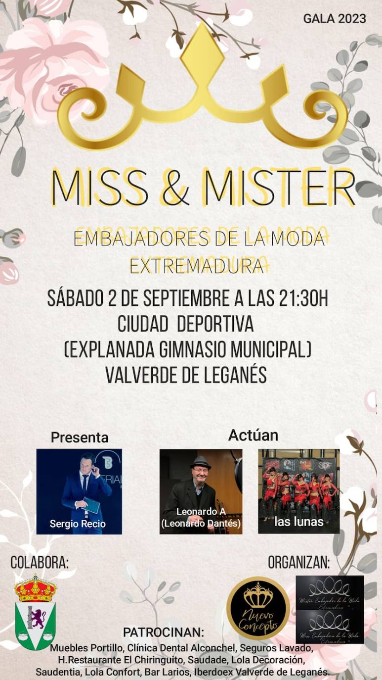 Cartel de la gala del certamen de belleza.