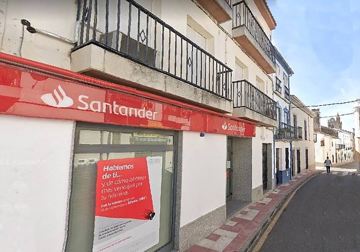 Sucursal del Banco de Santander en la localidad de Cañaveral.