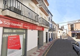 Sucursal del Banco de Santander en la localidad de Cañaveral.